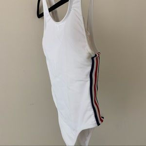 Red White & Blue stripe one piece swim suit